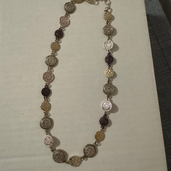Elegant Gold and Silver Coin Necklace - Picture 2 of 3